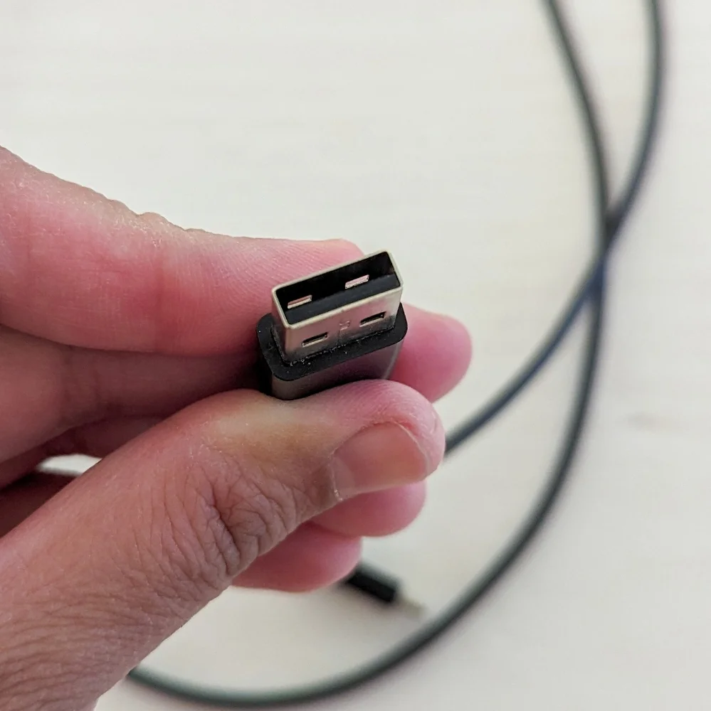 Micro USB Power Cable, Black - 3ft